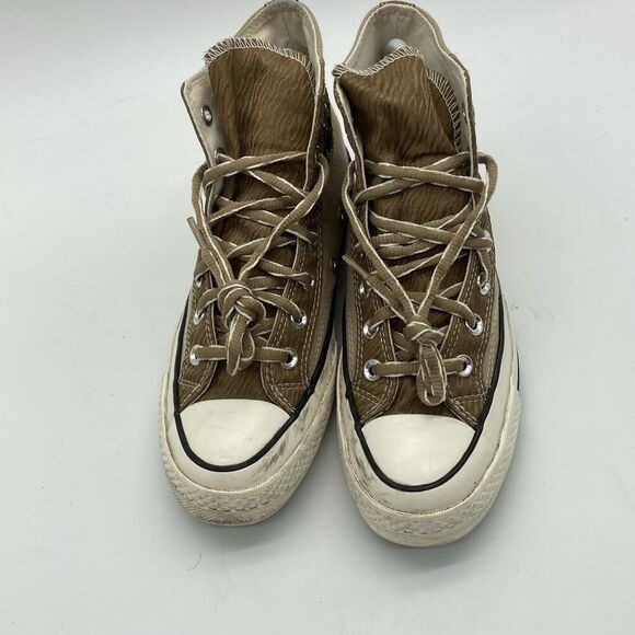 Women 7.5 Converse Chuck 70 High Nomad Khaki Egret Brown Sneaker Shoes A03759C - Picture 3 of 11